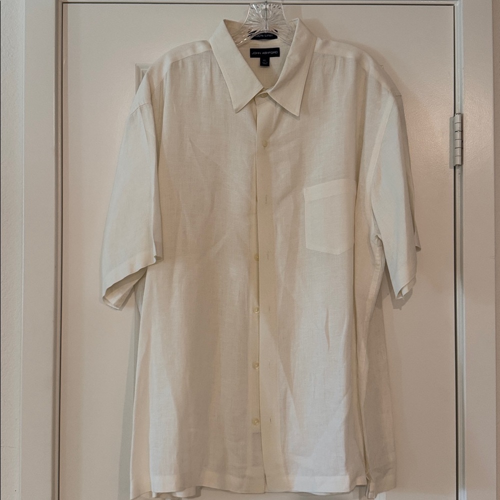 John Ashford Cream Casual Button Down Shirt